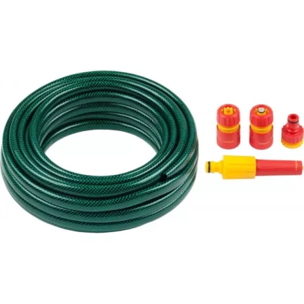 Набор поливочный GRINDA: Шланг 1/2"x15 м, наконечник-распылитель, поливочная арматура 428497-1/2-15 купить в Когалыме