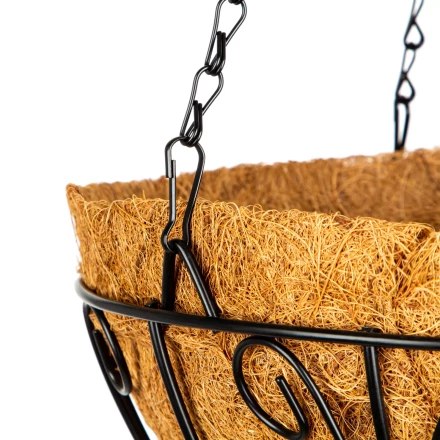 Кашпо подвесное с декором, с кокосовой корзиной, диаметр, 30 см Palisad 690108 купить в Когалыме