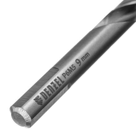 Сверло спиральное по металлу Denzel, 9 x 125 мм, Р6М5, Golden Tip, 718241 купить в Когалыме