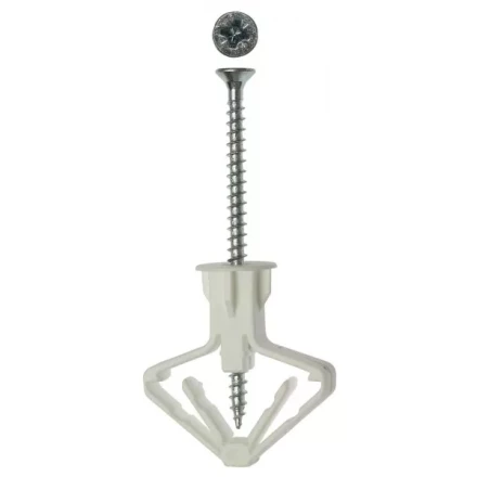 Дюбель ЗУБР "МАСТЕР" полипропиленовый, тип "Бабочка", для пустотелых конструкций, с оцинкованным саморезом, 10 х 50 мм, 4 шт 4-301326 купить в Когалыме