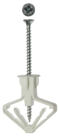 Дюбель ЗУБР "МАСТЕР" полипропиленовый, тип "Бабочка", для пустотелых конструкций, с оцинкованным саморезом, 10 х 50 мм, 4 шт 4-301326 купить в Когалыме