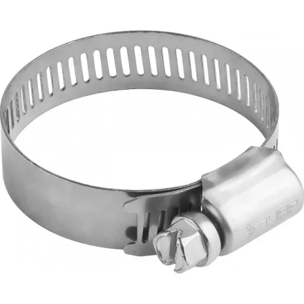 Хомуты ЗУБР "ЭКСПЕРТ", нерж. сталь, просечная лента 12 мм, 29-47 мм, 100 шт 37815-029-47-100 купить в Когалыме