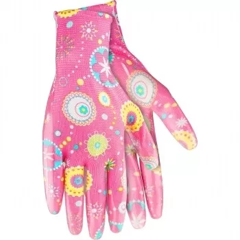 Перчатки садовые из полиэстера с нитриловым обливом, красные, L PALISAD 67747 купить в Когалыме