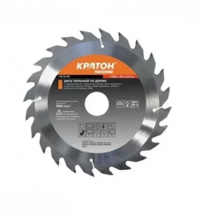 Диск пильный по дереву Кратон PROFESSIONAL 250 х 32 х 2,9 мм 40Т 1 06 03 036 купить в Когалыме