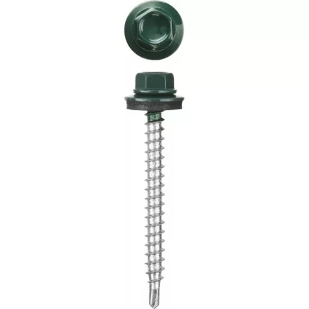 Саморезы СКМ кровельные, RAL 6005 зеленый насыщенный, 19 x 5.5 мм, 500 шт, для металлических конструкций, STAYER 30305-55-019-6005 купить в Когалыме