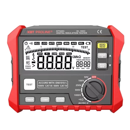 Тестер сопротивления изоляции до 100 ГОм КВТ KT 5203 PROLINE (89638) купить в Когалыме