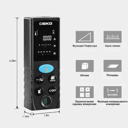 Дальномер лазерный LRD110-100m DEKO купить в Когалыме