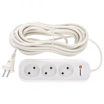 Удлинитель бытовой серия EU, без заземления, 7м, 3 роз., 6А Stern 95728 купить в Когалыме