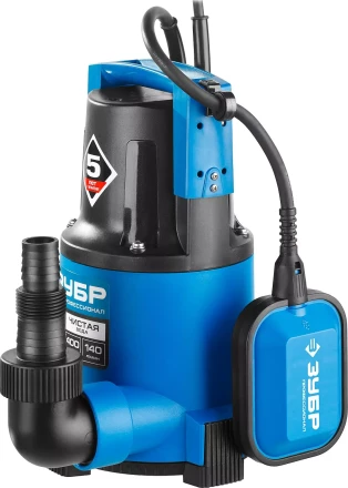 Насос ЗУБР "ПРОФЕССИОНАЛ" Т3 погружной дренажный для чистой воды (d пропускаемых частиц до 5мм), 400Вт, пропускная способность 140л/мин, напор 8,0м НПЧ-Т3-400 купить в Когалыме