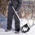 Лопата для уборки снега пластиковая, 470х350х1340 мм, алюминиевый черенок, Россия, Сибртех 61662 купить в Когалыме
