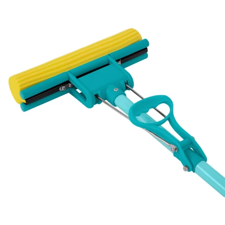 Швабра отжимная Palisad, 110 см, губка PVA 26х5,5х6 см, телескопическая рукоятка, бирюзовая, Home 935165 купить в Когалыме