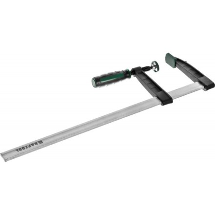 Струбцина, KRAFTOOL 32011-120-500, тип &quot;F&quot;, DIN 5117, двухкомпонентная ручка, 120х500мм 32011-120-500 купить в Когалыме