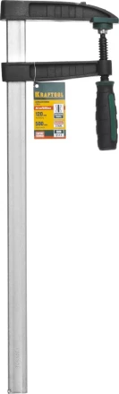 Струбцина, KRAFTOOL 32011-120-500, тип "F", DIN 5117, двухкомпонентная ручка, 120х500мм 32011-120-500 купить в Когалыме