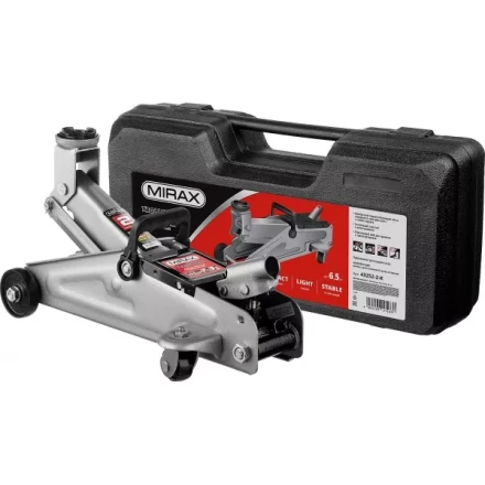 Домкрат гидравлический подкатной, 2т, 130-315мм, в кейсе, MIRAX 43252-2-K 43252-2-K купить в Когалыме