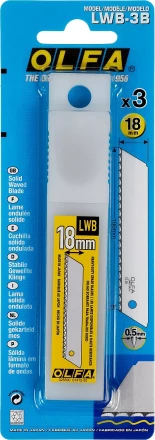Лезвие OLFA, сегментированноеб серрейторная заточка18 мм OL-LWB-3B купить в Когалыме
