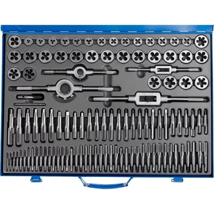 Набор метчиков и плашек ЗУБР "ПРОФЕССИОНАЛ", сталь Р6М5, 110 предметов 28110-H110 купить в Когалыме