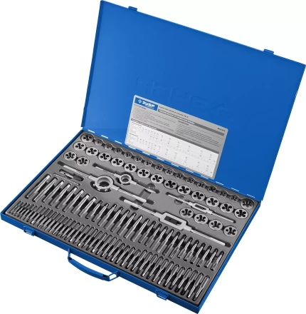 Набор метчиков и плашек ЗУБР "ПРОФЕССИОНАЛ", сталь Р6М5, 110 предметов 28110-H110 купить в Когалыме