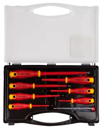 Набор STAYER "PROFI" "ELECTRO": Отвертки диэлектрические, тестер, 100-250В, Cr-V, 8шт 25145-H8_z01 купить в Когалыме