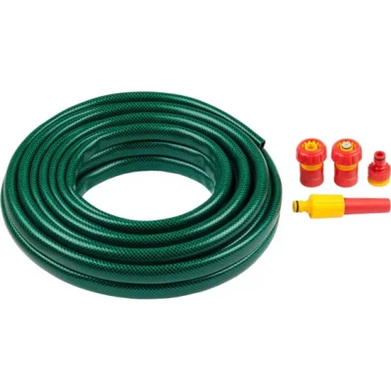 Набор поливочный GRINDA: Шланг 3/4"x15 м, наконечник-распылитель, поливочная арматура 428497-3/4-15 купить в Когалыме