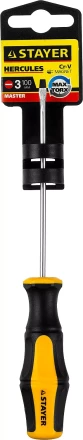 Отвертка STAYER "MASTER" "HERCULES", Сr-V, противоскользящая рукоятка, SL3,0x100мм 25051-03-10_z02 купить в Когалыме