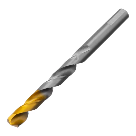 Сверло спиральное по металлу Denzel, 10 x 133 мм, Р6М5, Golden Tip, 718242 купить в Когалыме