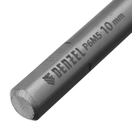 Сверло спиральное по металлу Denzel, 10 x 133 мм, Р6М5, Golden Tip, 718242 купить в Когалыме
