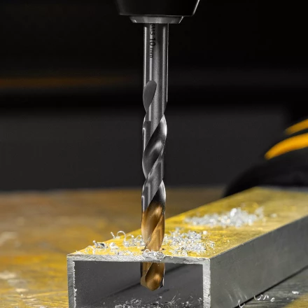 Сверло спиральное по металлу Denzel, 10 x 133 мм, Р6М5, Golden Tip, 718242 купить в Когалыме