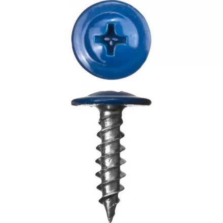 Саморезы ЗУБР с прессшайбой по листовому металлу до 0,9 мм, окрашенные в RAL-5005, PH2, 4,2х16 мм, 500шт 300191-42-016-5005 купить в Когалыме