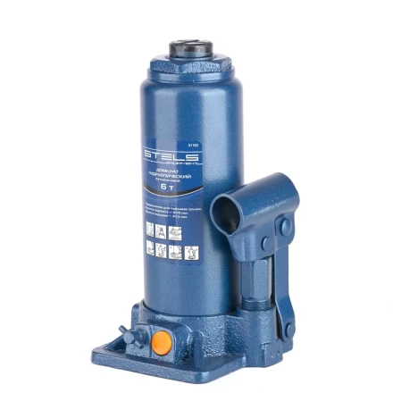 Домкрат гидравлический бутылочный 6 т h подъема 216–413 мм  STELS 51103 купить в Когалыме