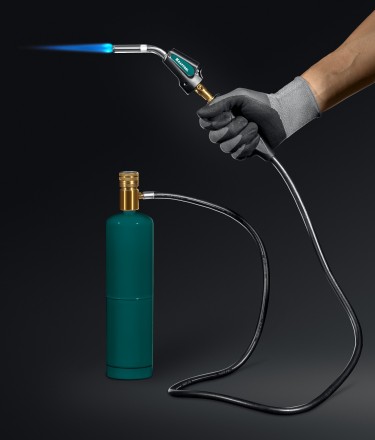 Blue Fire KS-8000  горелка для МАПП / MAPP газа,  с пъезоподжигом, на баллон c резьбовым соединением US 1, 2000°C 55512 купить в Когалыме