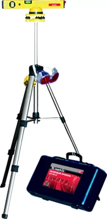 Уровень лазерный 400 мм 850 мм штатив 3 глазка (база 2 линзы очки) в пласт. боксе  MATRIX 35027 купить в Когалыме