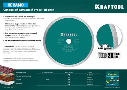 Диск алмазный отрезной для УШМ KERAMO 36684-150 купить в Когалыме