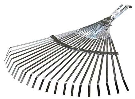 Грабли веерные RACO регулируемые, 22 плоских зубца, гальванизир. покр., 300-450мм 4231-53/733 купить в Когалыме