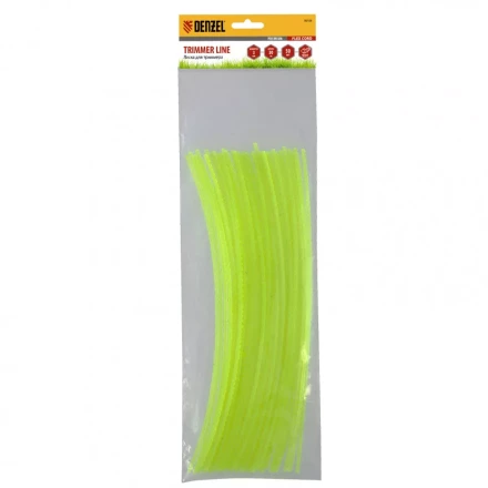 Леска для триммера "зубчатый квадрат" нарезанная 3 мм х 30 см 50 шт Flex cord Denzel 96104 купить в Когалыме