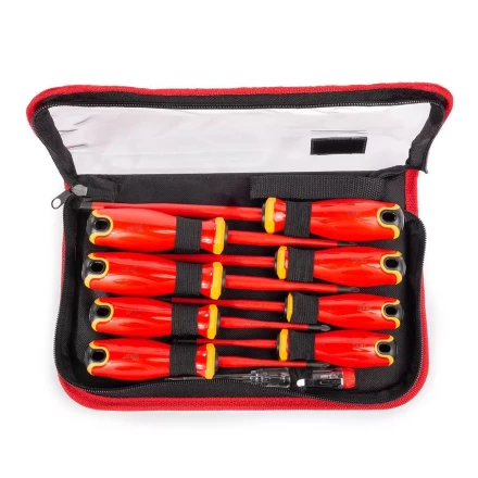 Набор диэлектрических отверток SLIM VDE КВТ НИО-2209, сталь S2, профиль SL, PH, PZ, 9 шт. (88935) купить в Когалыме