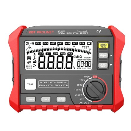 Тестер сопротивления изоляции до 200 ГОм КВТ KT 5205 PROLINE (89639) купить в Когалыме