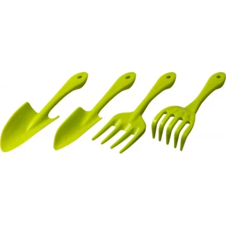 Набор садовый РОСТОК пластиковый, 4 предмета: Вилка, грабельки, 2 совка 421429-H4 купить в Когалыме