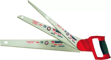 Ножовка по дереву "три в одном" 3 рабочих полотна  металлическая обрезиненная рукоятка MATRIX 23575 купить в Когалыме