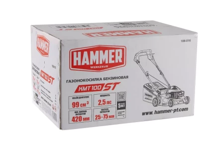 Газонокосилка бензиновая самоходная HAMMER KMT100ST купить в Когалыме