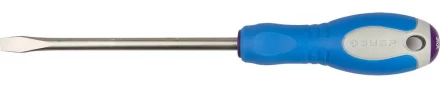 Отвертка ЗУБР, Cr-V сталь, трехкомпонентная рукоятка, цветовая индикация типа шлица, SL, 8,0x150мм 25251-8.0-150 купить в Когалыме