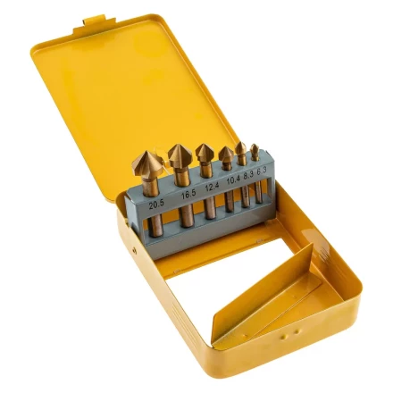 Набор зенковок Denzel 72313, HSS, M3-M10, 6 шт, металл. кейс купить в Когалыме