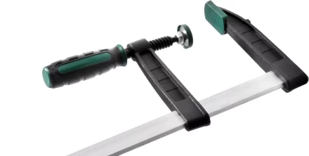 Струбцина, KRAFTOOL 32011-120-800, тип "F", DIN 5117, двухкомпонентная ручка, 120х800мм 32011-120-800 купить в Когалыме