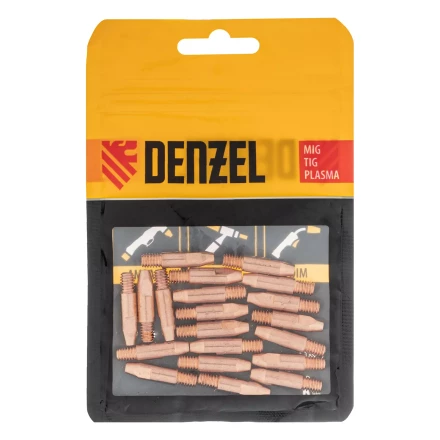 Токосъемный наконечник под проволоку 1,2 мм, М6х28, E-CU, 20 шт для MIG горелки тип 24 Denzel 93648 купить в Когалыме