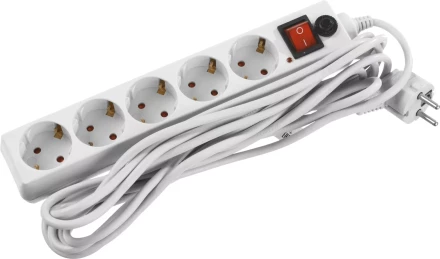 Сетевой фильтр STAYER "MASTER" электрический, 5 гнезд, макс. мощн. 2200 Вт, 5м 55066-5 купить в Когалыме