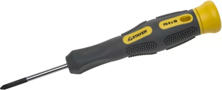 Отвертка STAYER "PROFESSIONAL" "MAX-GRIP" для точн работ, Cr-V, двухкомп рукоятка, магнит наконечник, PH №0x40мм 25826-0-040 G купить в Когалыме