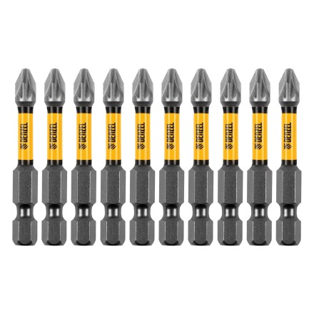 Бита IMPACT, PZ2x50 мм, лазерная обработка шлица, сталь S2, 10 шт., Е 6,3 Denzel 11692 купить в Когалыме