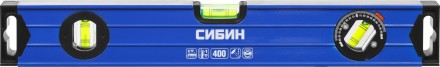 Уровень СИБИН коробчатый усиленный, утолщенный профиль, 2 фрезерованные поверхности, 3 противоударных ампулы (1 поворотная на 360 град), 4 34609-040 купить в Когалыме