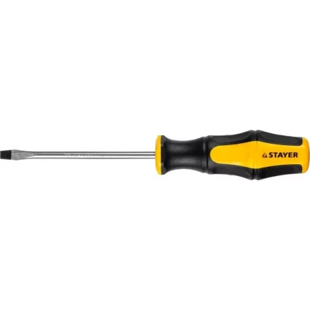 Отвертка STAYER "MASTER" "HERCULES", Сr-V, противоскользящая рукоятка, SL5,0x100мм 25051-05-10_z02 купить в Когалыме