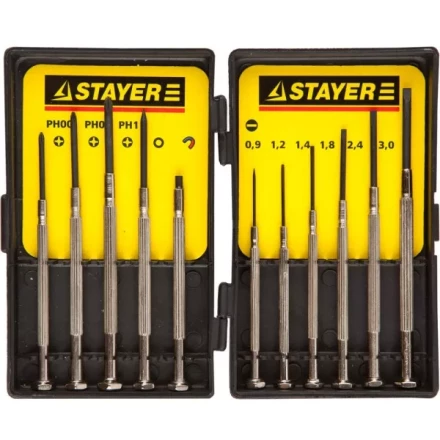 STAYER "MASTER". Набор: Отвертки часовые для особо точных работ, с цельнометаллическими рукоятками 2560-H11_z01 купить в Когалыме