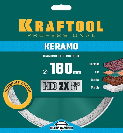Диск алмазный отрезной для УШМ KERAMO 36684-180 купить в Когалыме